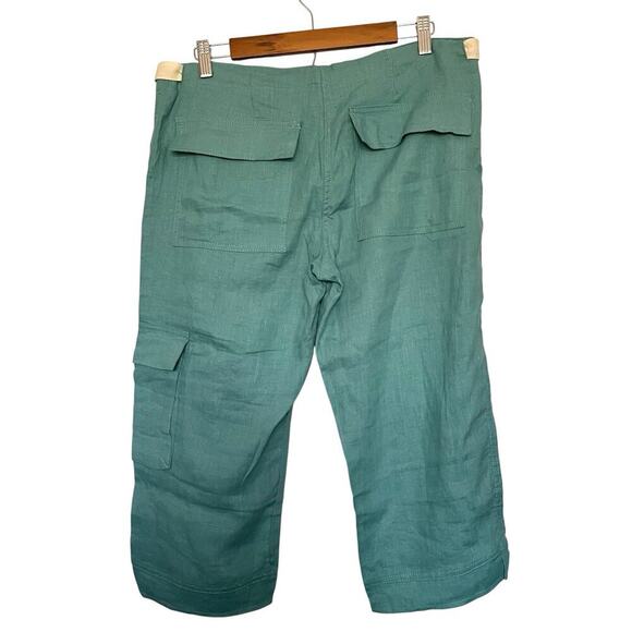 For Joseph Linen Capri Pants Womens‎ Beachy Minimalist Travel Size Medium - Picture 2 of 5